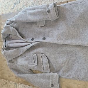 Lauren Ralph Lauren Women's Single Breasted Reefer Coat (4 Heather Grey)
